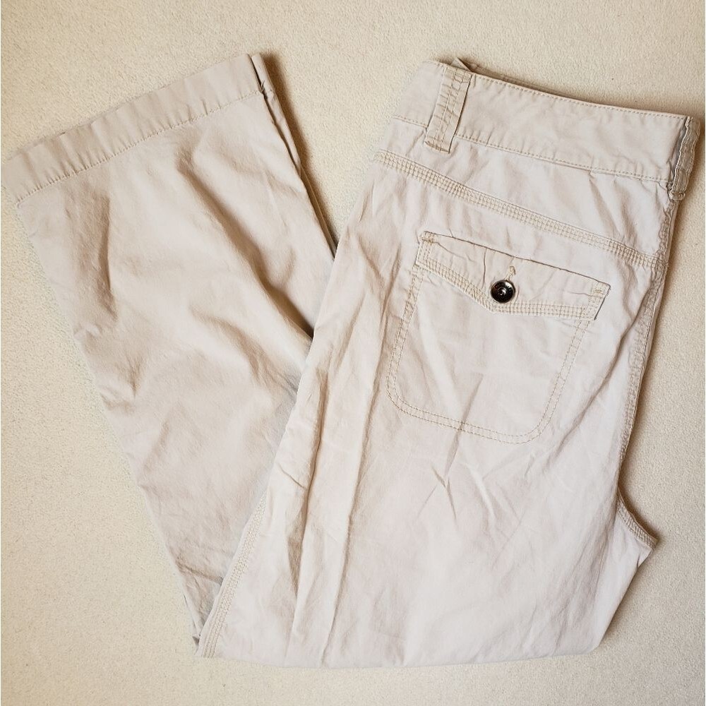DKNY Khaki 4 pocket roll cuff, trouser cargo pants, sz  8, inseam 25.5 in